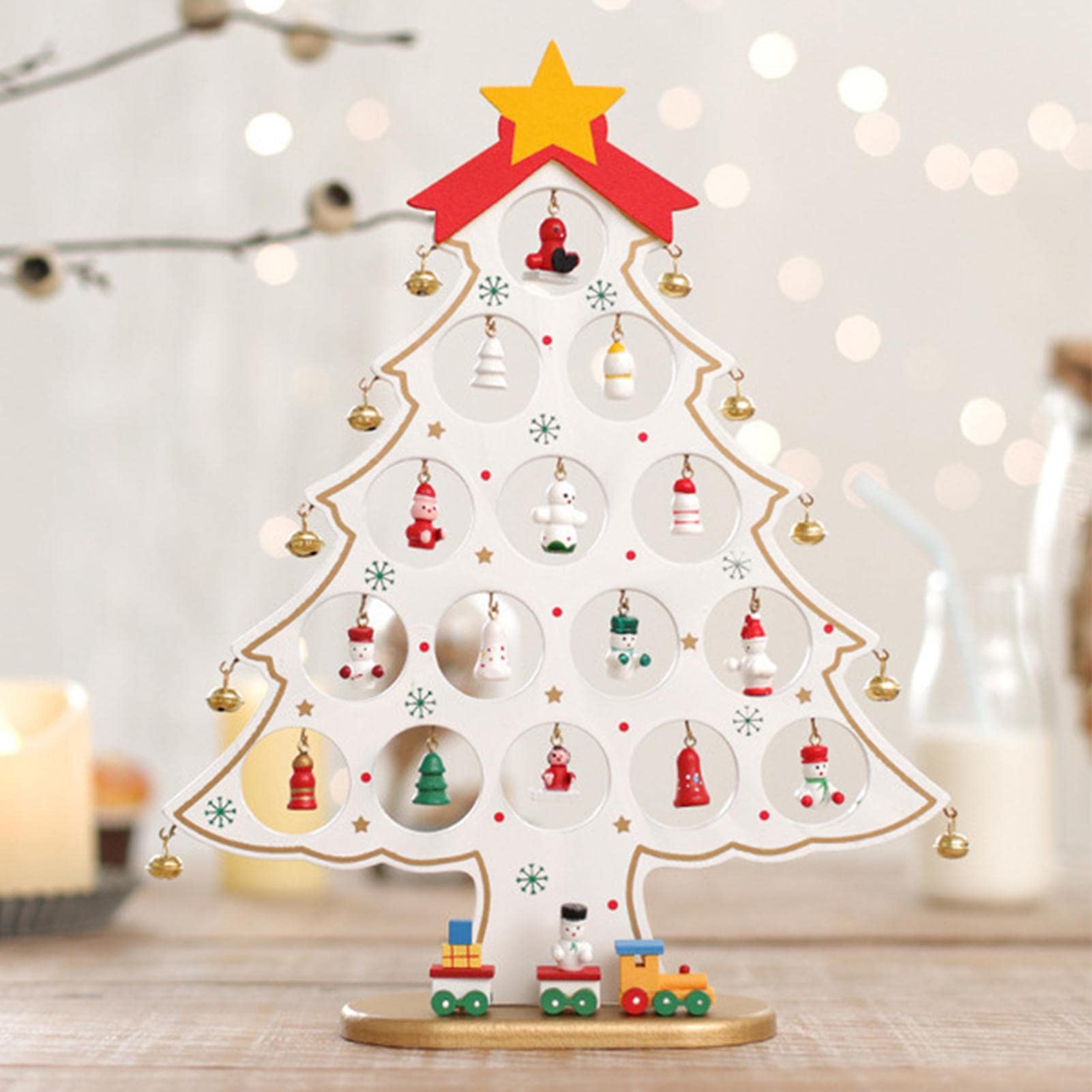 Amazon.co.jp: テーブルトップクリスマスツリー | ミニ卓上木製